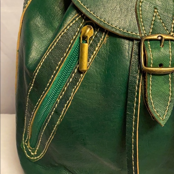 Moroccan Leather Backpack - Picture 3 of 13